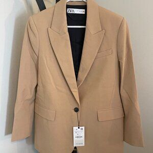 Zara Camel Oversized Blazer - New with Tag (S but fits like M)